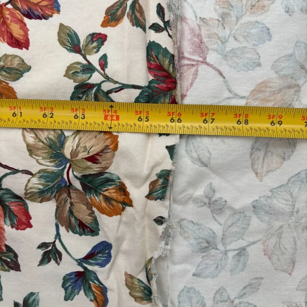 Vintage 90s Home Decor Fabric 54x66 Sewing Cottagecore Rustic Earthy Shabby